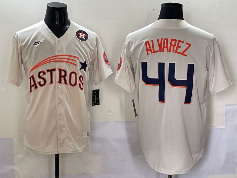 Men Houston Astros #44 Alvarez Cream Five generations Joint Name 2025 Nike MLB Jersey style 10